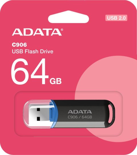 Adata Pendrive C906 64GB USB2.0 czarne ADATA