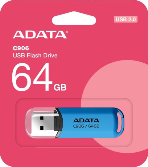 Adata Pendrive C906 64GB USB2.0 niebieski ADATA