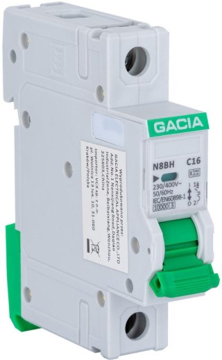 Wyłącznik nadprądowy GACIA N8BH 10KA C 1P 32A GACIA