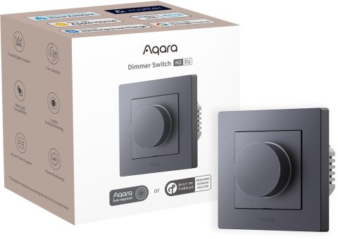 Aqara Dimmer Switch H2 EU Szary Ściemniacz światła z pokrętłem KD-R01D-G AQARA