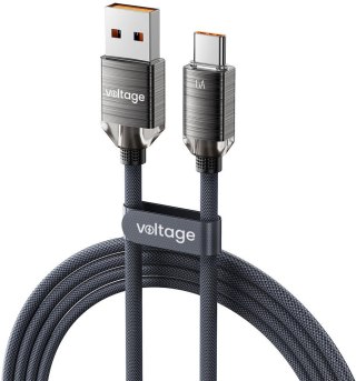Kabel USB-A / USB-C Voltage PureCrystal 66W 200cm czarny VOLTAGE