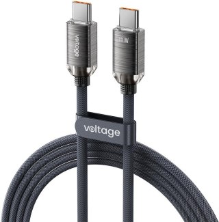 Kabel USB-C / USB-C Voltage PureCrystal 100W PD 100cm czarny VOLTAGE
