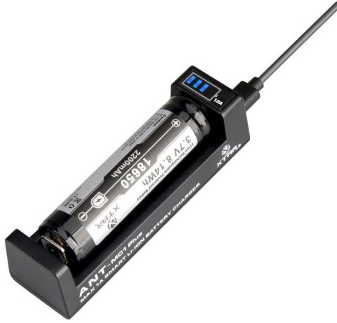Ładowarka do akumulatorów cylindrycznych Li-ion 18650 Xtar ANT MC1 Plus micro USB-B XTAR