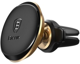 Uchwyt samochodowy Baseus Magnetic Air Vent Holder magnetyczny na kratkę nawiewu - czarno-złoty BASEUS