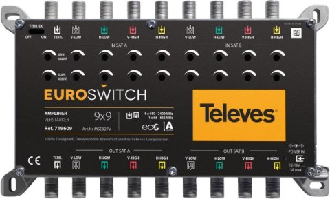 Wzmacniacz EuroSwitch 9 wejść 27/31dB (ref.719609) TELEVES