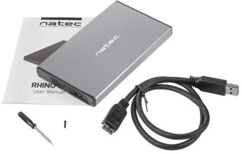 Zewnętrzna obudowa dysku Natec Rhino GO SATA 2,5" szary NATEC
