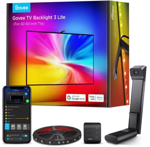 Govee H6097 TV Backlight 3 Lite Taśma LED podświetlenie dla TV 40-50 cali, RGBICW, Wi-Fi+Bluetooth GOVEE