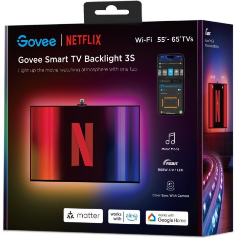 Govee H6098 Envisual TV Backlight Netflix Co-branding Version Taśma LED podświetlenie dla TV 55-65 c GOVEE