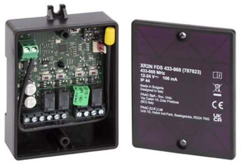 Sterownik/radioodbiornik FAAC XR2N FDS 433-868 2-kanałowy uniwersalny (787023) FAAC