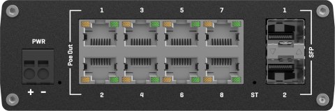 Teltonika TSW202 switch przemysłowy zarządzalny 8xFE 2xSFP PoE+ (TSW202000000) DIN TELTONIKA
