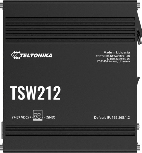 Teltonika TSW212 switch przemysłowy zarządzalny 8xGE 2xSFP (TSW212000000) DIN TELTONIKA