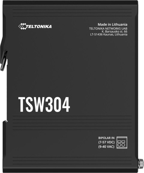Teltonika TSW304 switch przemysłowy 4xGE (TSW304000000) DIN TELTONIKA