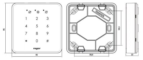 Czytnik zbliżeniowy ROGER PRT82MF-BK ROGER