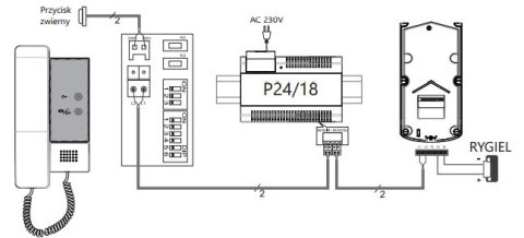 Unifon słuchawkowy VIDOS DUO U1010 VIDOS