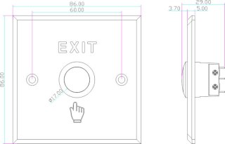 VIDOS przycisk wyjścia OP06 VIDOS