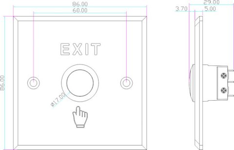 VIDOS przycisk wyjścia OP06 VIDOS