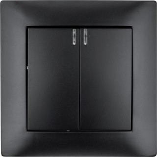 Łącznik podwójny z podświetleniem VCX WESA LC 04C Czarny VCX