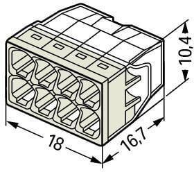 Szybkozłączka DRUT 8x 0,5-2,5mm2 WAGO 2273-208 (Paczka 50szt.) WAGO
