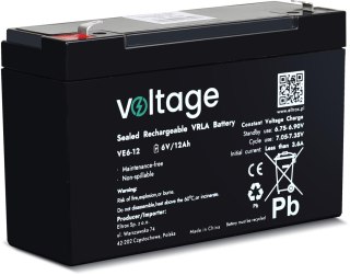 Akumulator AGM Voltage 6V 12Ah VE6-12 (Żywotność 6-9 lat) VOLTAGE