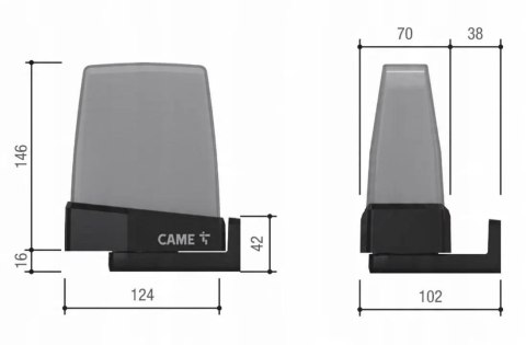 Lampa ostrzegawcza CAME KRX1FXSW BIAŁA 24/230V (806LA-0020) CAME