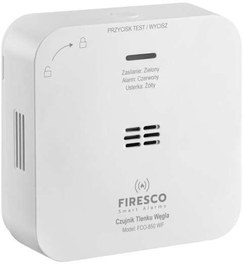 Czujnik czadu Firesco FCO-850 WF z WiFi aplikacja Tuya FIRESCO