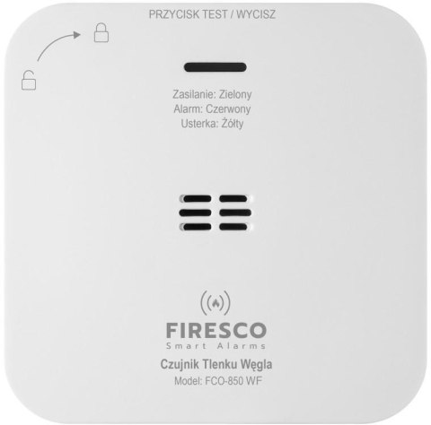 Czujnik czadu Firesco FCO-850 WF z WiFi aplikacja Tuya FIRESCO