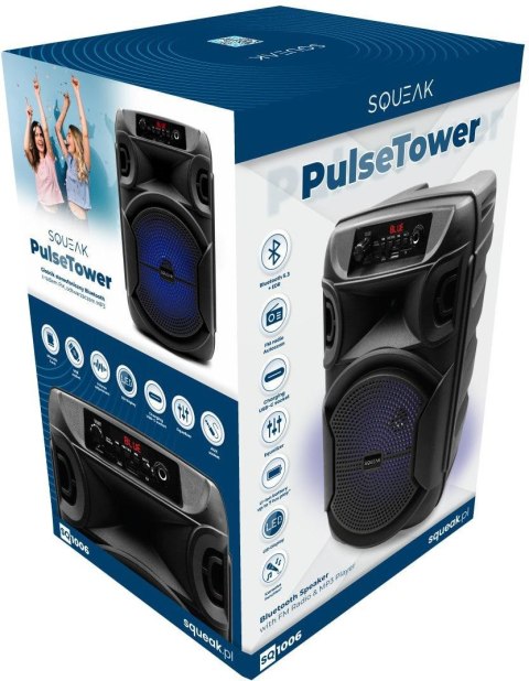 Głośnik mobilny SQUEAK SQ1006 30W Radio FM Czarny SQUEAK