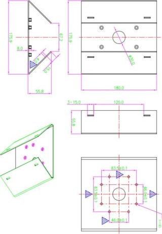 Adapter na słupek GANZ ZA8-CBK627B GANZ