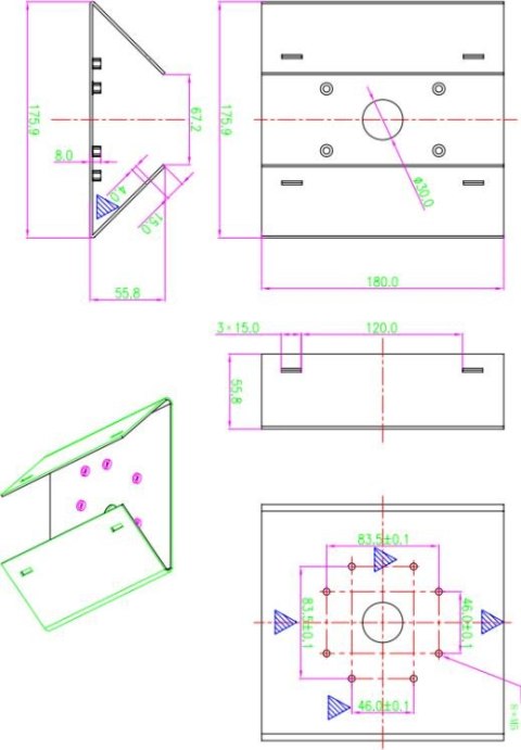 Adapter na słupek GANZ ZA8-CBK627B GANZ