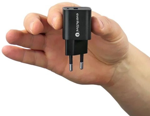 ŁADOWARKA SIECIOWA everActive GaN SC-390QB 30W 1xUSB-C 1xUSB-A PD PPS EVERACTIVE