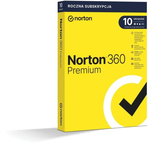 Norton 360 Premium BOX PL 10-urządzeń, 12-miesięcy NORTON