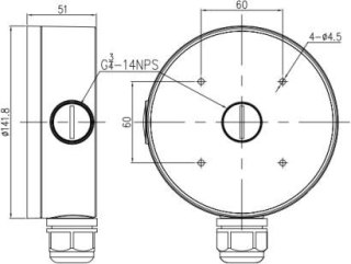 Puszka natynkowa do kamer GANZ ZA8-CBK645D GANZ