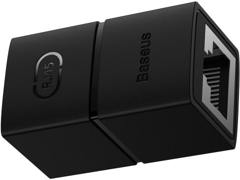 Złączka sieciowa łącznik kabli Ethernet RJ-45 Baseus AirJoy Series 2 szt. - czarna BASEUS