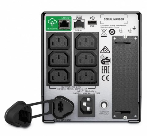 APC Zasilacz awaryjny Smart-UPS SMT750IC A/500W Tower SmartConnect USB RS232 APC