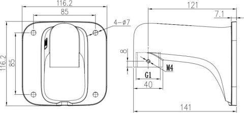 Adapter do kamery GENSTAR ZN8-71E5M GANZ ZA8-CBK501 GANZ