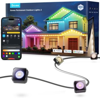 Govee H705E Permament Outdoor Lights 2 30m Oświetlenie LED RGBICW, Wi-Fi, Bluetooth, IP67 GOVEE