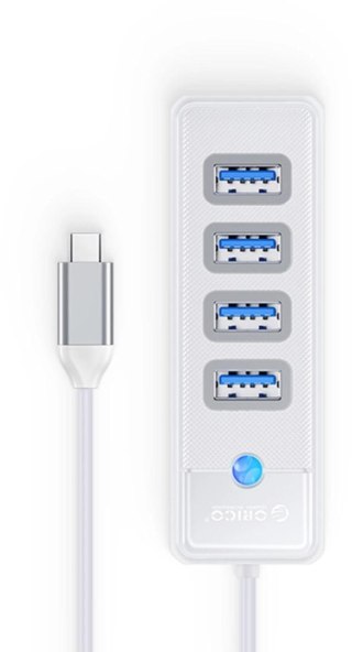 Hub USB Orico USB-C 4x USB-A 3.1 biały ORICO