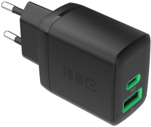 ŁADOWARKA SIECIOWA Greencell PowerSource Duo30 30W 1xUSB-C 1xUSB-A PD 3.0 QC 4.0+ czarna GREEN CELL