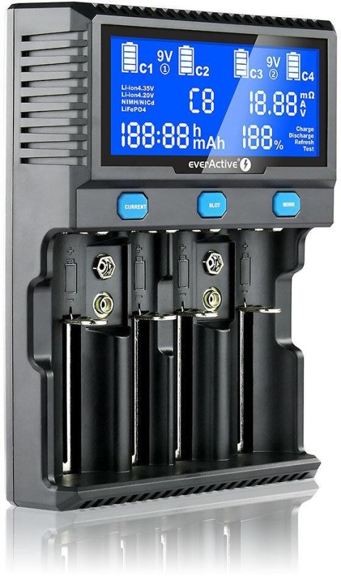 Ładowarka do akumulatorków cylindrycznych Li-ion oraz Ni-MH everActive UC-4200 EVERACTIVE