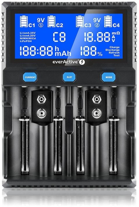 Ładowarka do akumulatorków cylindrycznych Li-ion oraz Ni-MH everActive UC-4200 EVERACTIVE