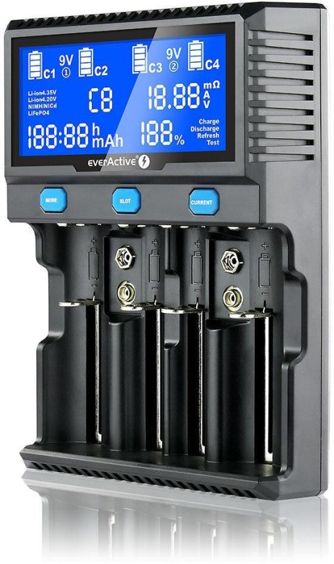Ładowarka do akumulatorków cylindrycznych Li-ion oraz Ni-MH everActive UC-4200 EVERACTIVE