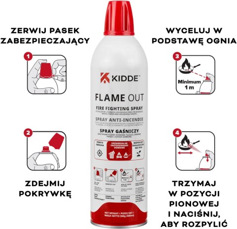 Spray gaśniczy KIDDE FlameOut 500 ml KIDDE
