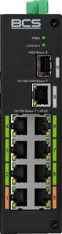 Switch PoE BCS LINE BCS-L-SP08E01G-1SFP(2) BCS