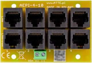 Adapter PoE PASSIVE 4 kanałowy 10/100 ATTE AEPI-4-10-OF ATTE