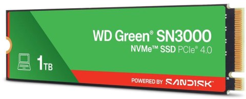 Dysk SSD WD GREEN SN3000 1TB WDS100T4G0E PCIe M2 WESTERN DIGITAL