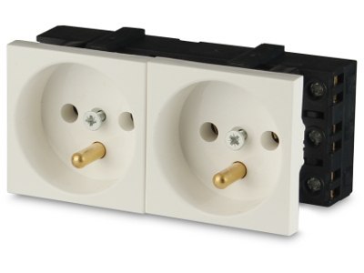 Gniazdo 2M elektryczne podwójne JAVEL