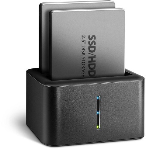 Stacja dokująca MINI AXAGON ADSA-D25 USB 3.2 Gen 1 - 2x SATA 6G 2.5" SSD/HDD CLONE AXAGON