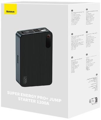 POWERBANK BOOSTER Baseus Super Jump Starter C00245700111-00 12000mAh 12V 1200A + KABLE KROKODYLKI BASEUS