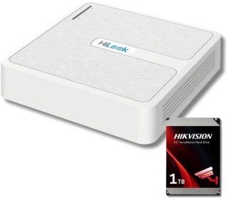 Rejestrator IP Hilook 4 kanały 4MP NVR-4CH-H/4P PoE z dyskiem 1TB HILOOK
