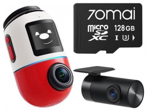 Wideorejestrator 70mai X800 Omni 4K/GPS/WiFi Dual czerwony + karta SD 70mai 128GB 70MAI